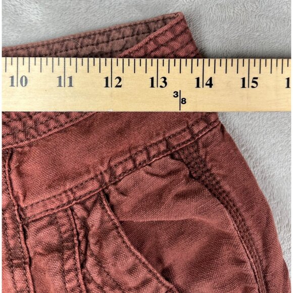 Free People Womens Lotta Love Linen Rust High-Waisted Wide-Leg Pants Size 4 - Picture 7 of 14
